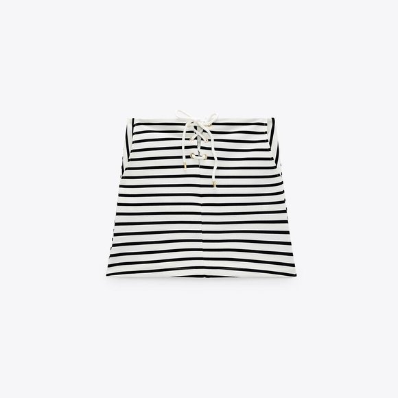 NWT Zara White/navy Striped Skort - Picture 2 of 3